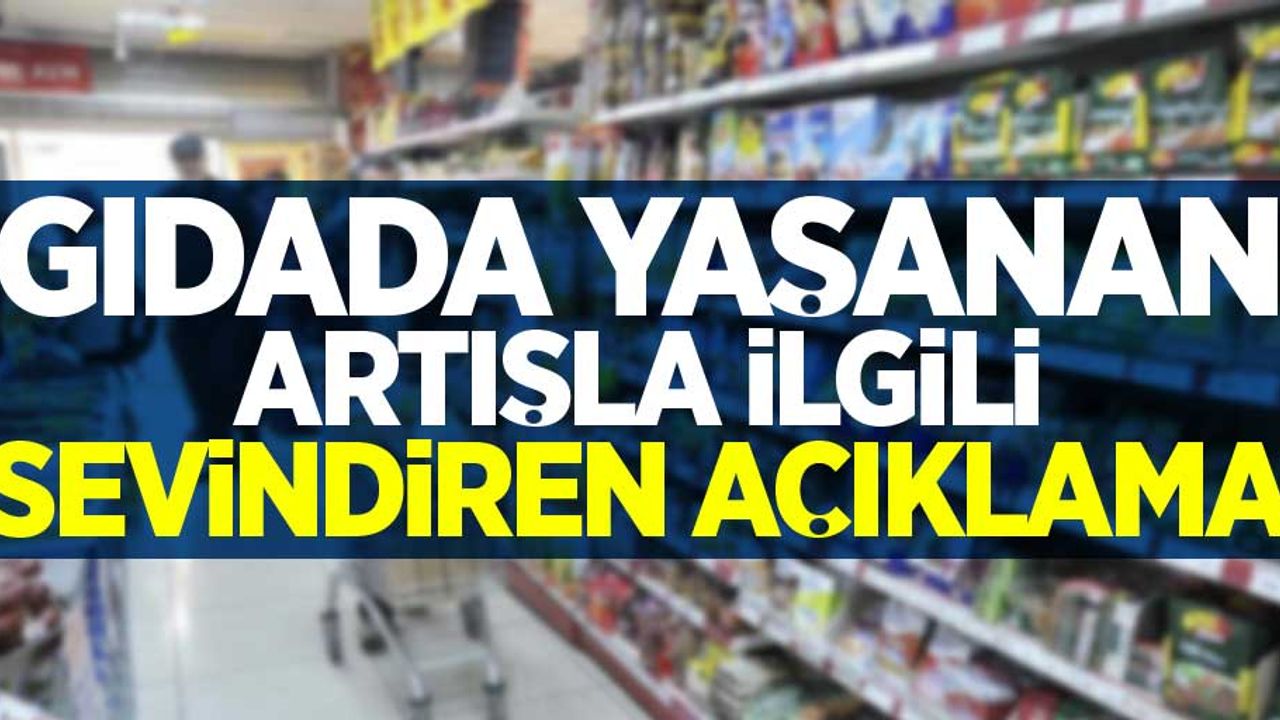 Gıdada yaşanan artışla ilgili sevindiren açıklama