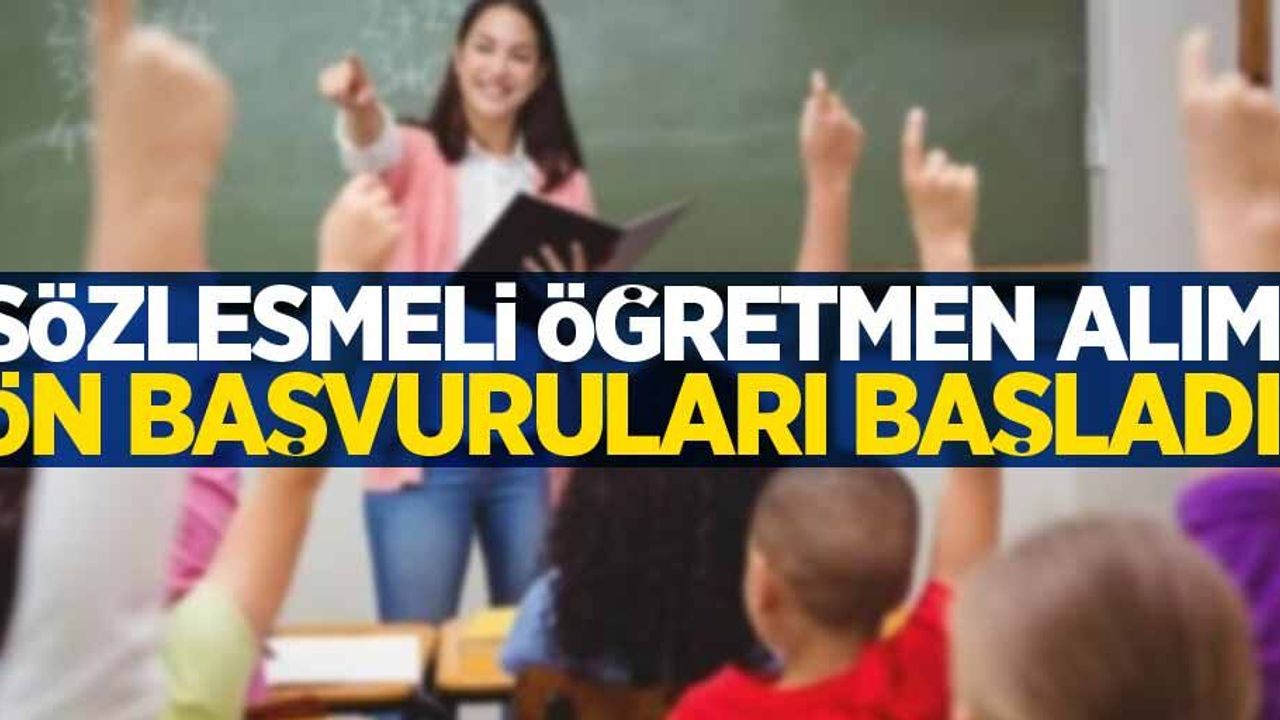 MEB sözleşmeli öğretmen alımı ön başvuru işlemleri başladı