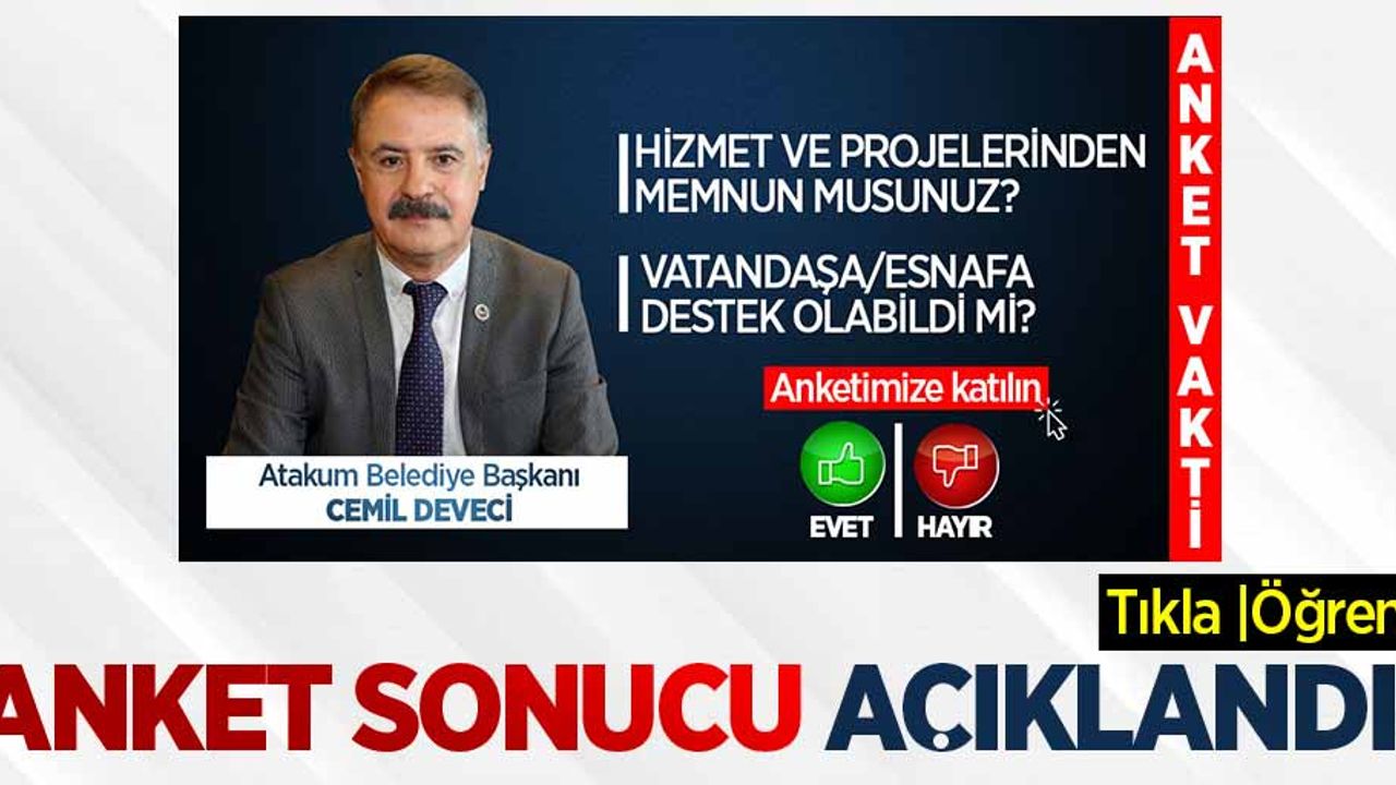 Anketin ilk sonuçları açıklandı: Vatandaşlar Cemil Deveci'den memnun mu? 
