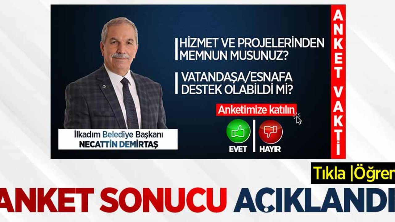 Anketin ilk sonuçları açıklandı: Vatandaşlar Necattin Demirtaş'tan memnun mu? 