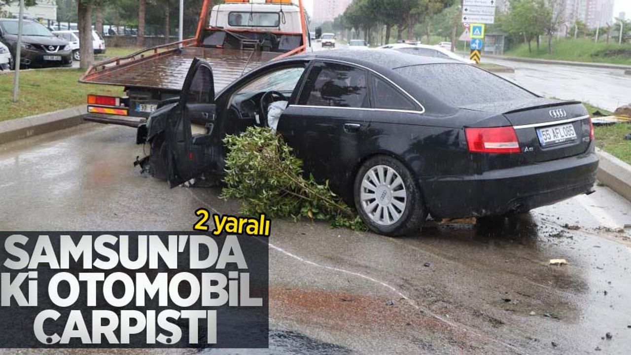 Samsun'da iki otomobil çarpıştı: 2 yaralı