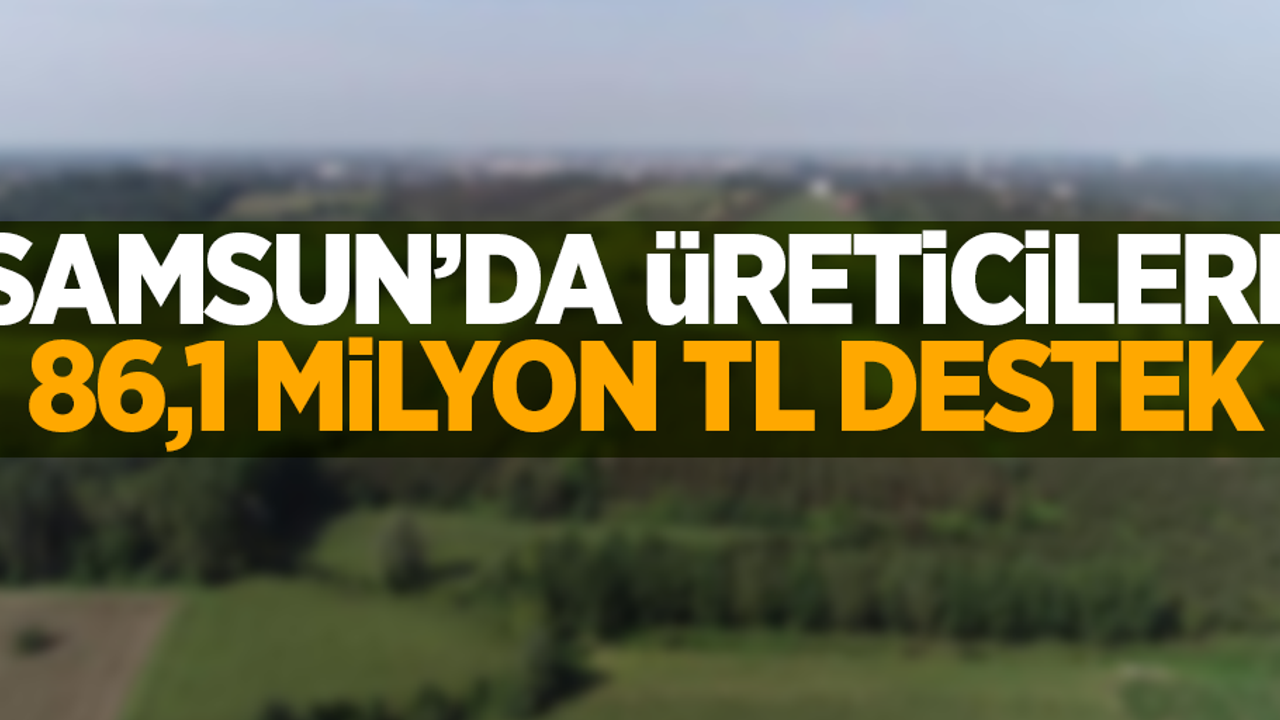 Samsun’da üreticilere 86,1 milyon TL destek