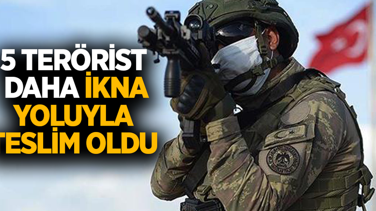 5 terörist daha ikna yoluyla teslim oldu