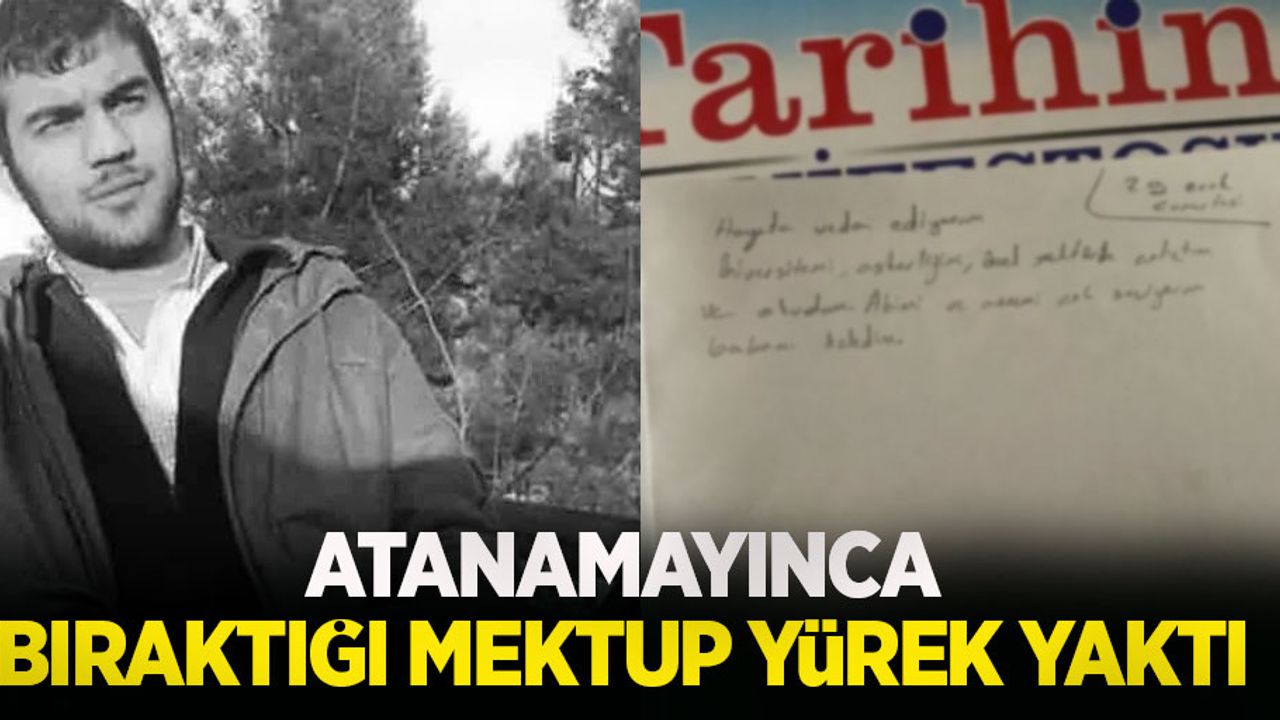 Atanamayan öğretmen adayı intihar etti! Bıraktığı mektup yürek yaktı