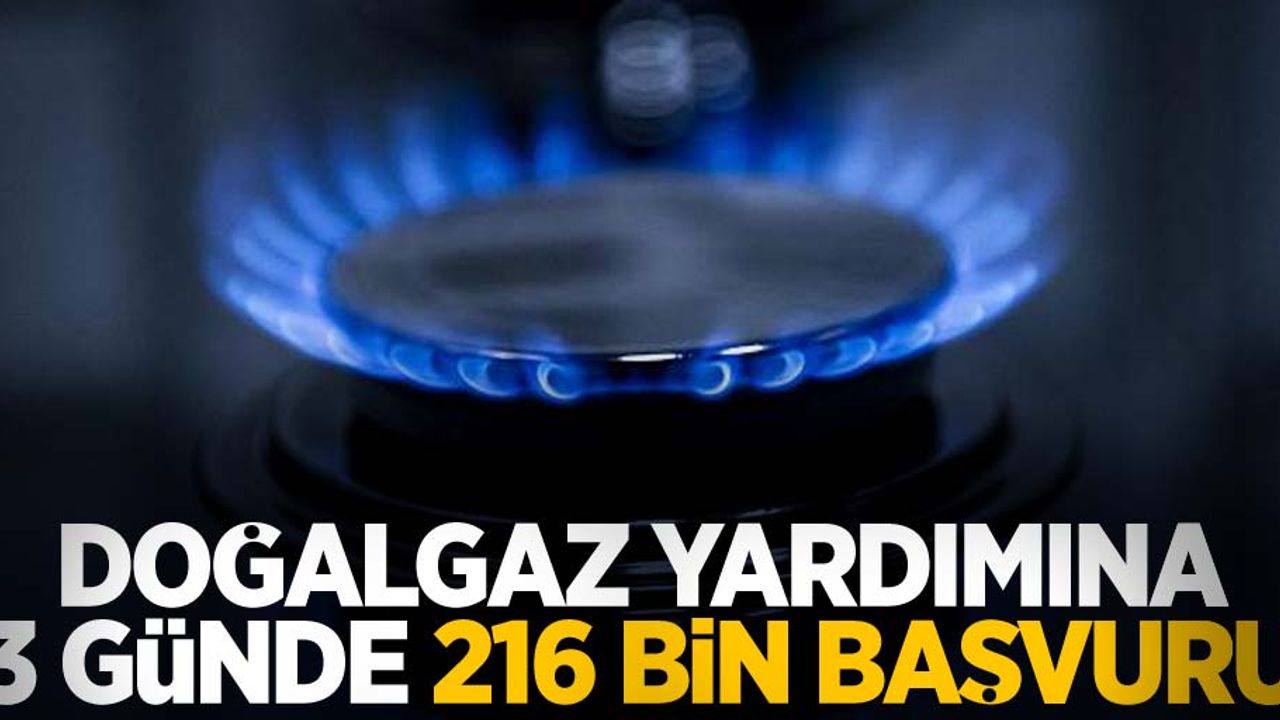 Doğalgaz yardımına 3 günde 216 bin başvuru