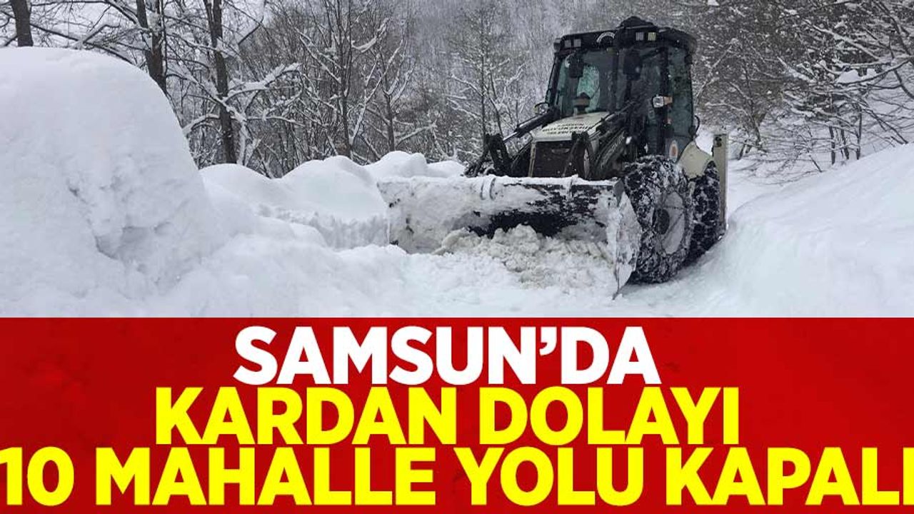 Samsun'da Kar Yağışı Nedeniyle 110 Mahalle Yolu Kapalı!