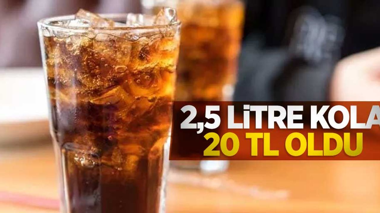 2,5 litre kola 20 TL oldu