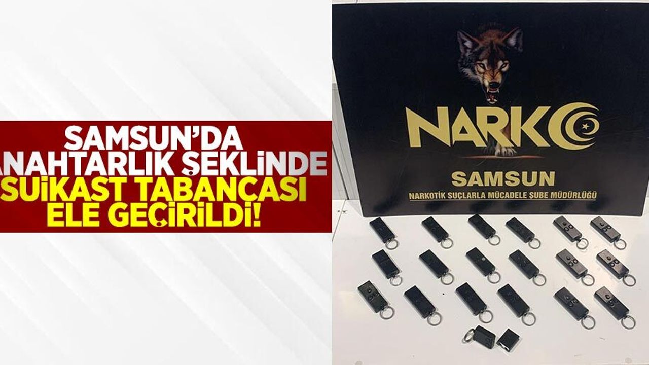 Samsun'da Anahtarlık Şeklinde Suikast Tabancası Ele Geçirildi!