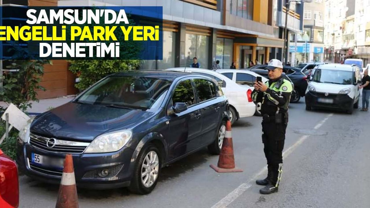 Samsun'da engelli park yeri denetimi