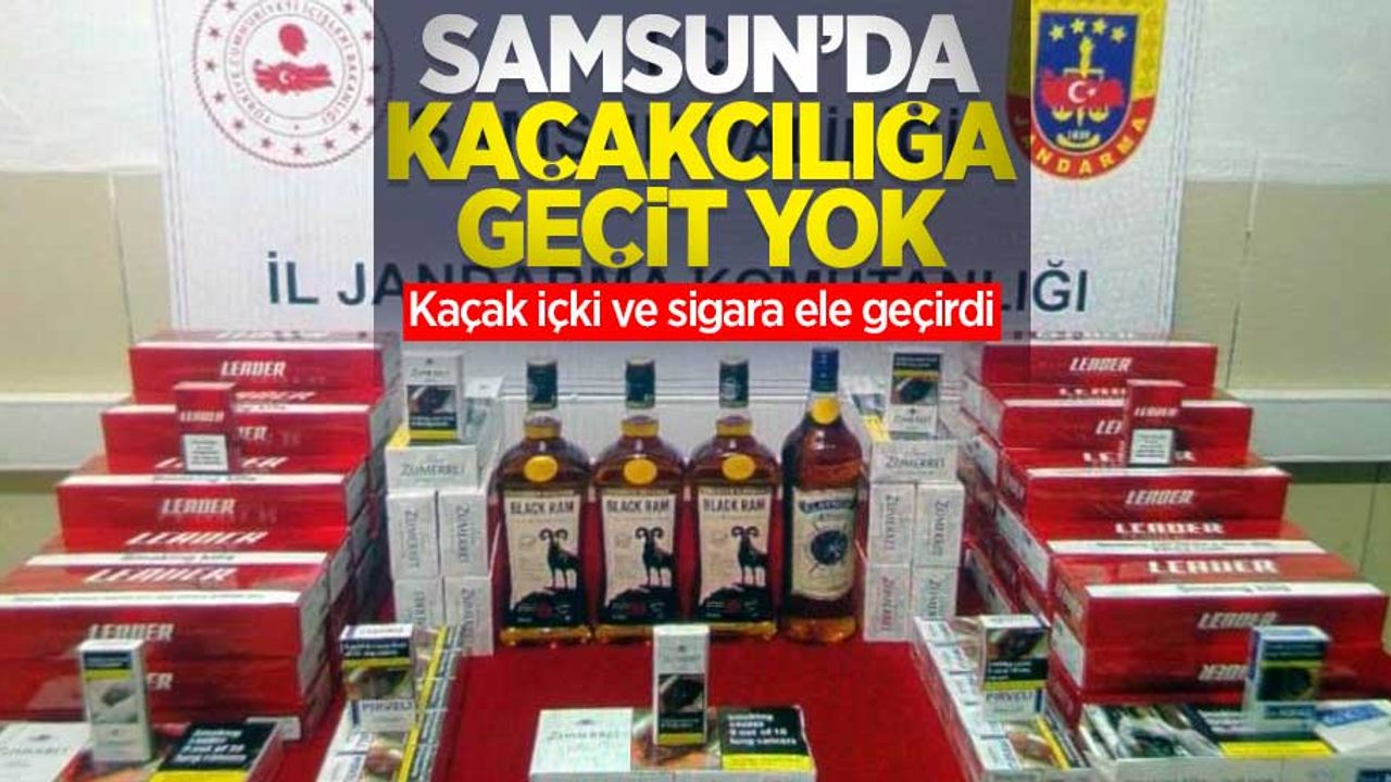 Samsun'da kaçakçılığa geçit yok: Kaçak içki ve sigara ele geçirdi