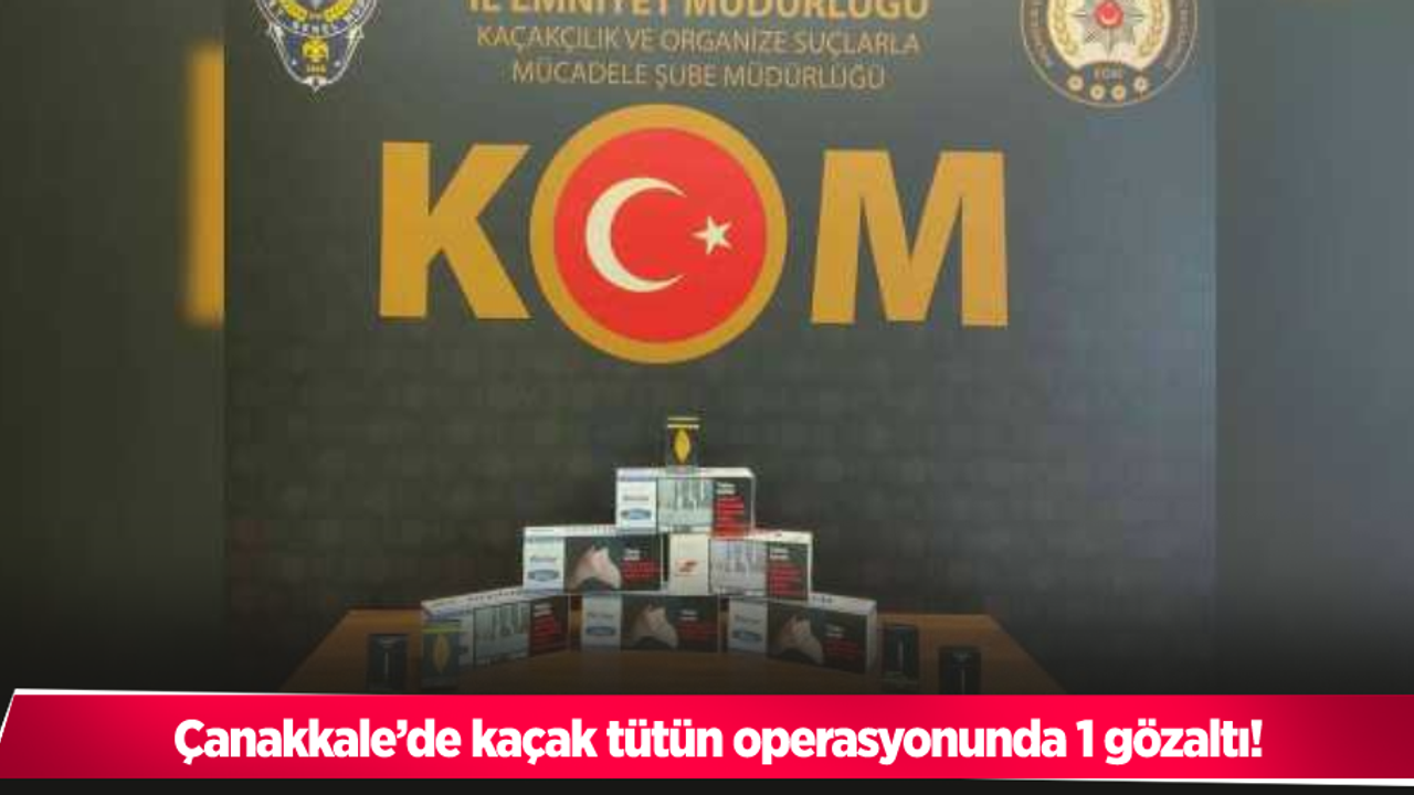 Çanakkale’de kaçak tütün operasyonunda 1 gözaltı