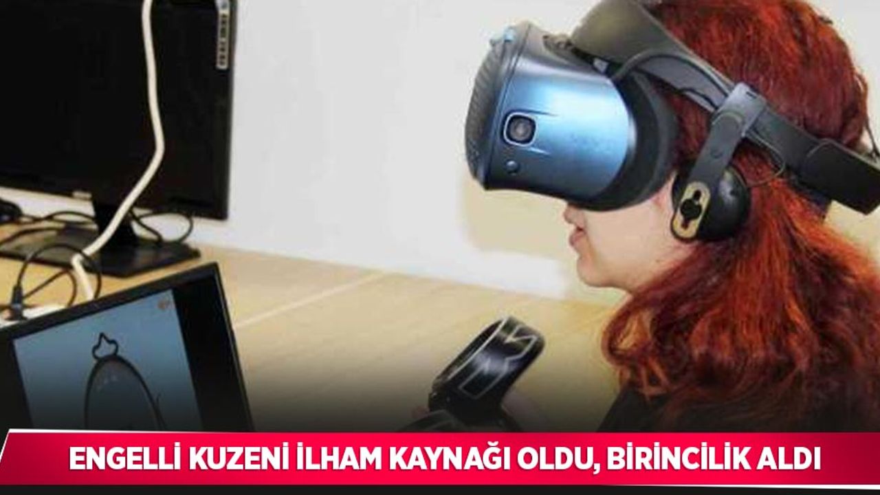 Engelli kuzeni ilham kaynağı oldu, birincilik aldı