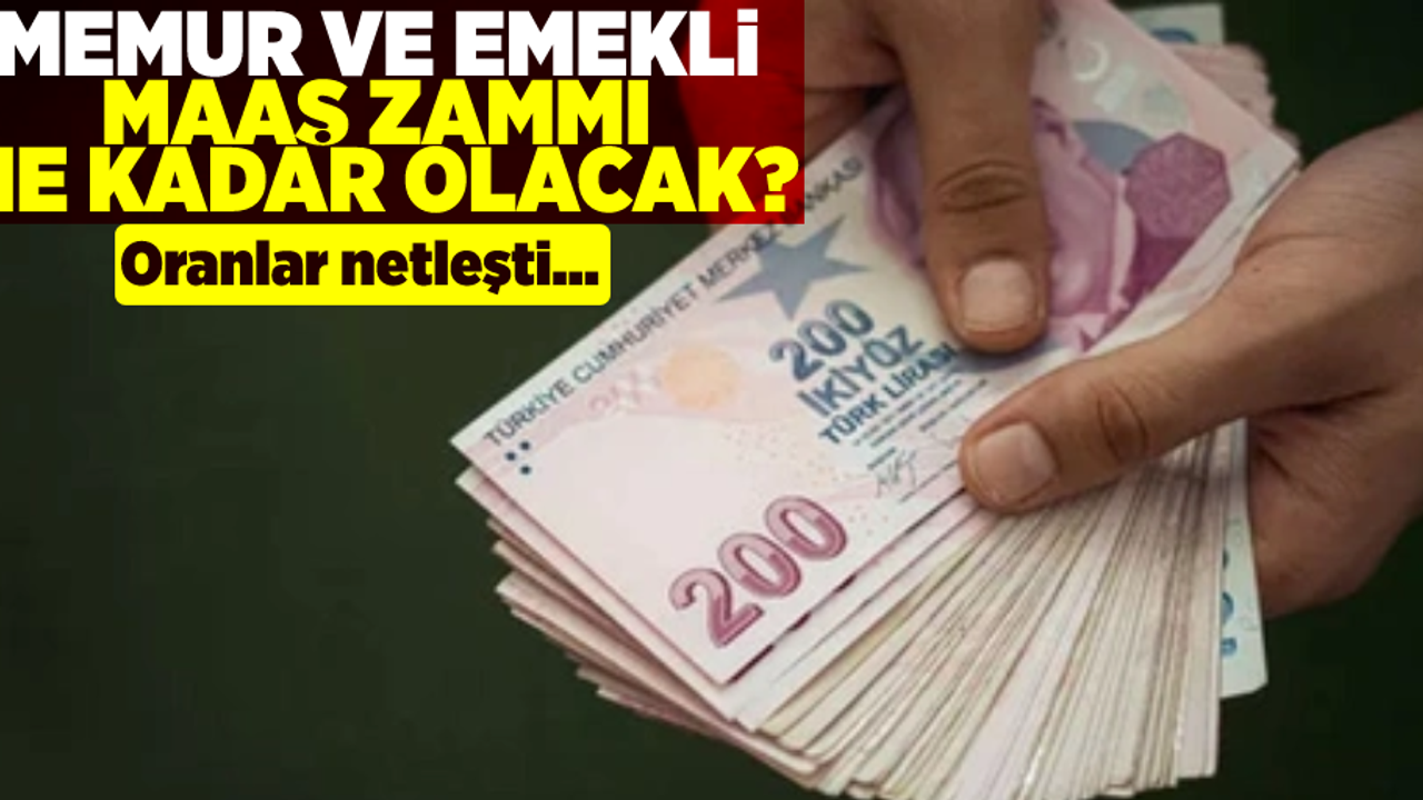 Oranlar Netleşti! Memur ve Emekli Maaş Zam Oranı Ne Kadar Olacak?