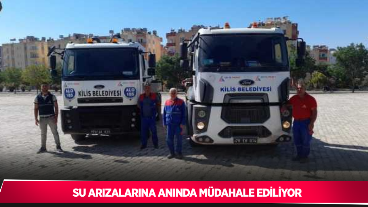 Su arızalarına anında müdahale ediliyor