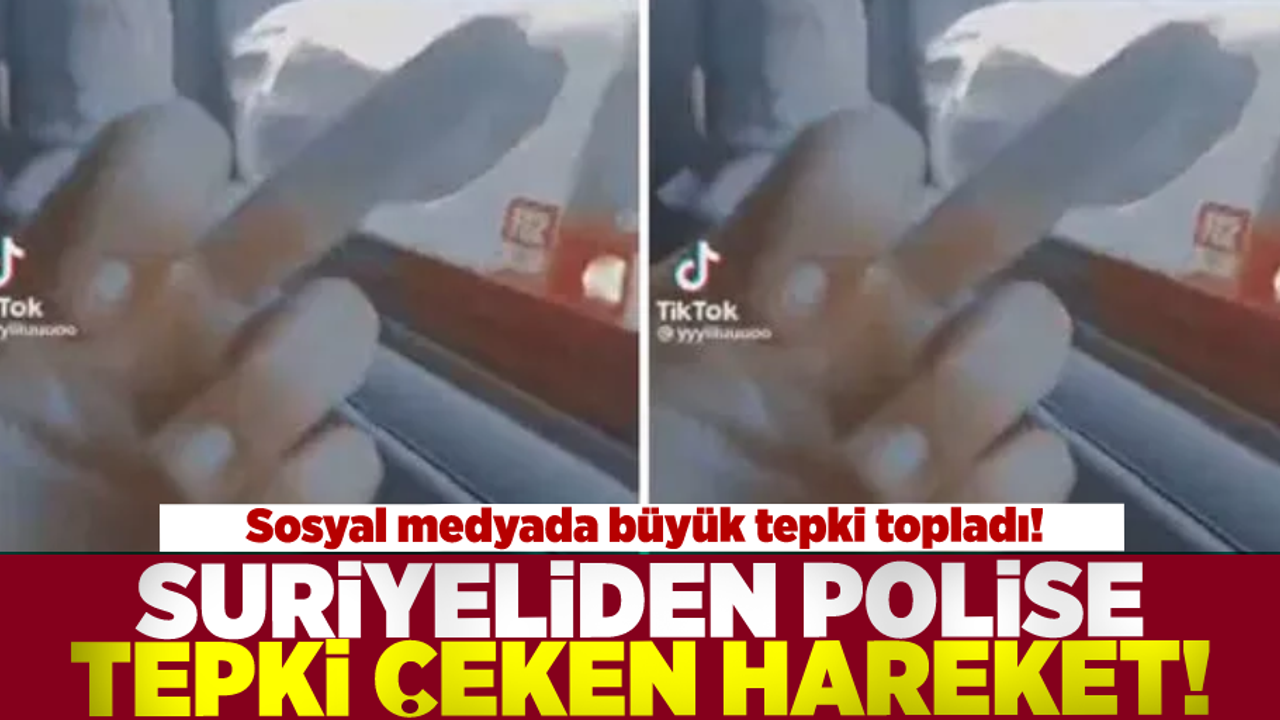 Suriyeliden Polise Tepki Çeken Hareket!  Sosyal Medya Gündemine Oturdu!