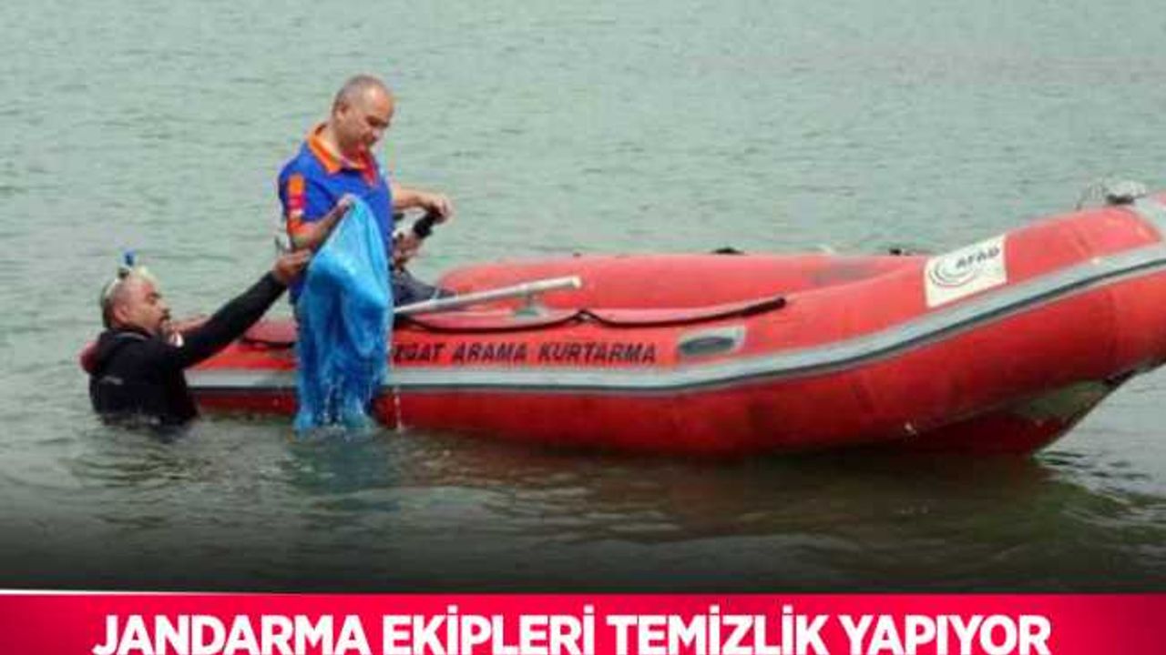 Yozgat’ta jandarma ekipleri, Topçu Göleti ve çevresinde temizlik yaptı