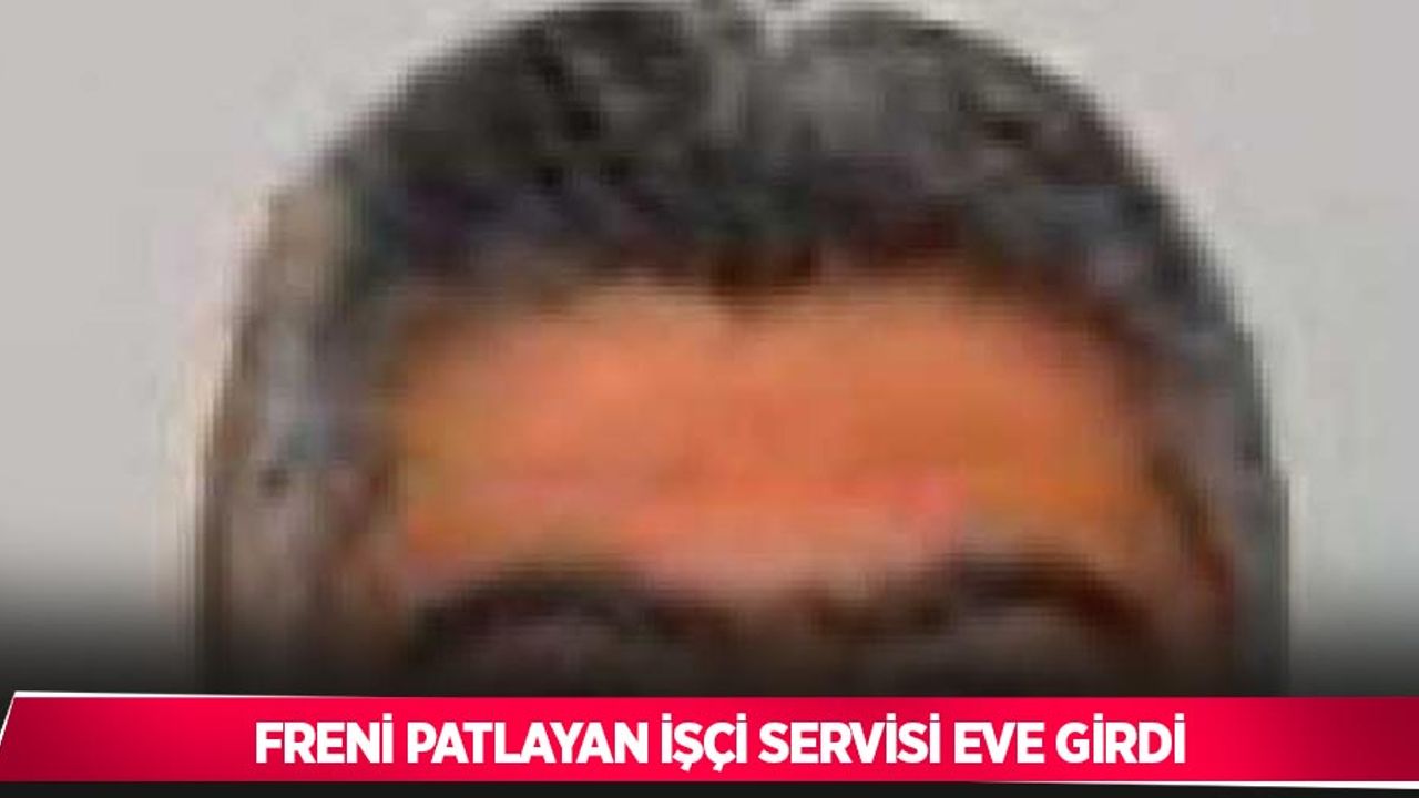 Freni patlayan işçi servisi eve girdi