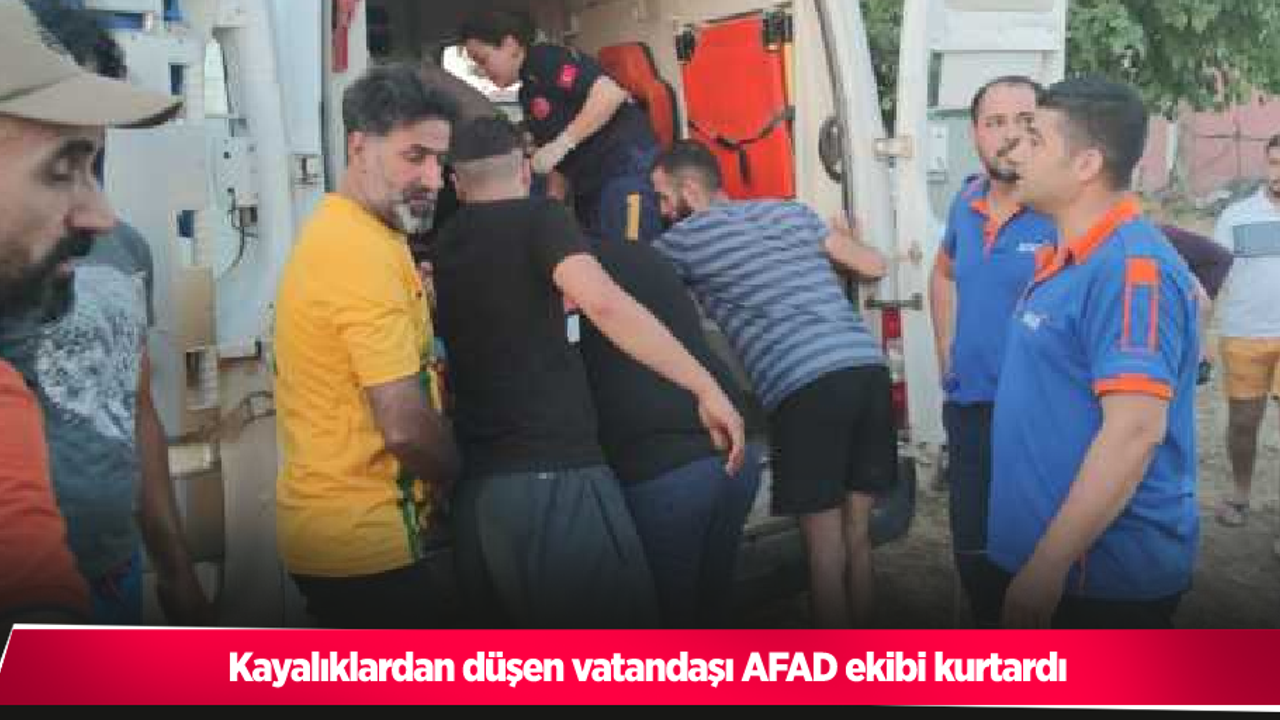 Kayalıklardan düşen vatandaşı AFAD ekibi kurtardı