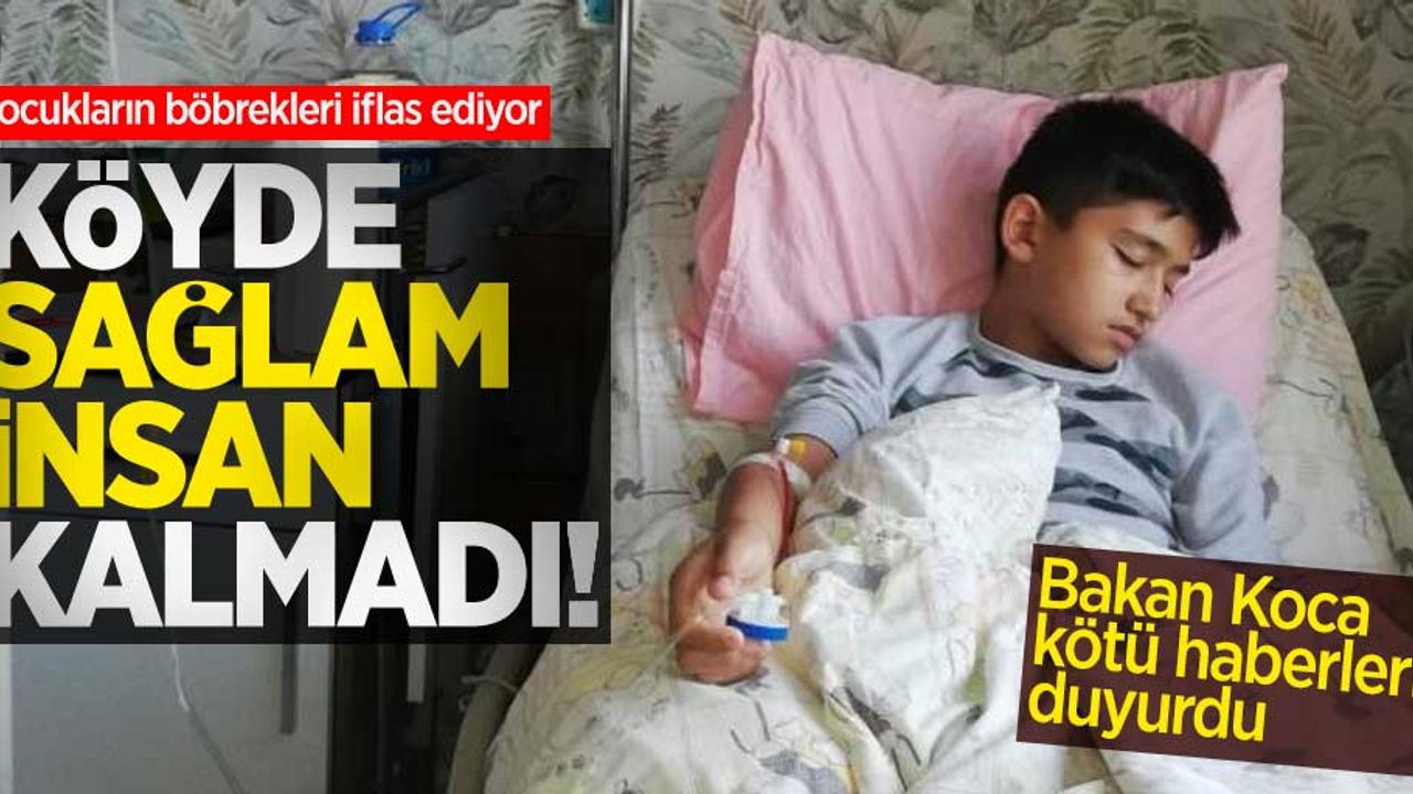 Köyde sağlam insan kalmadı, çocukların böbrekleri iflas ediyor! Bakan Koca kötü haberleri duyurdu