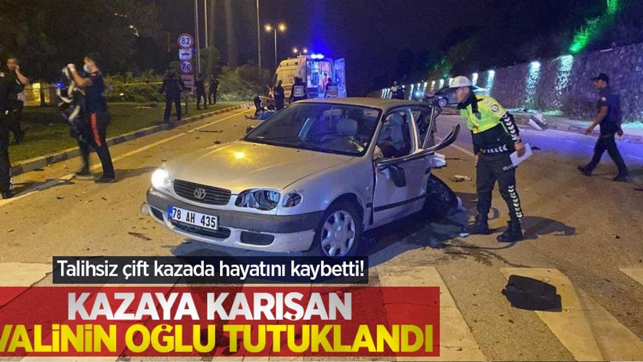 Talihsiz çift hayatını kaybetti! Kazaya karışan valinin oğlu tutuklandı