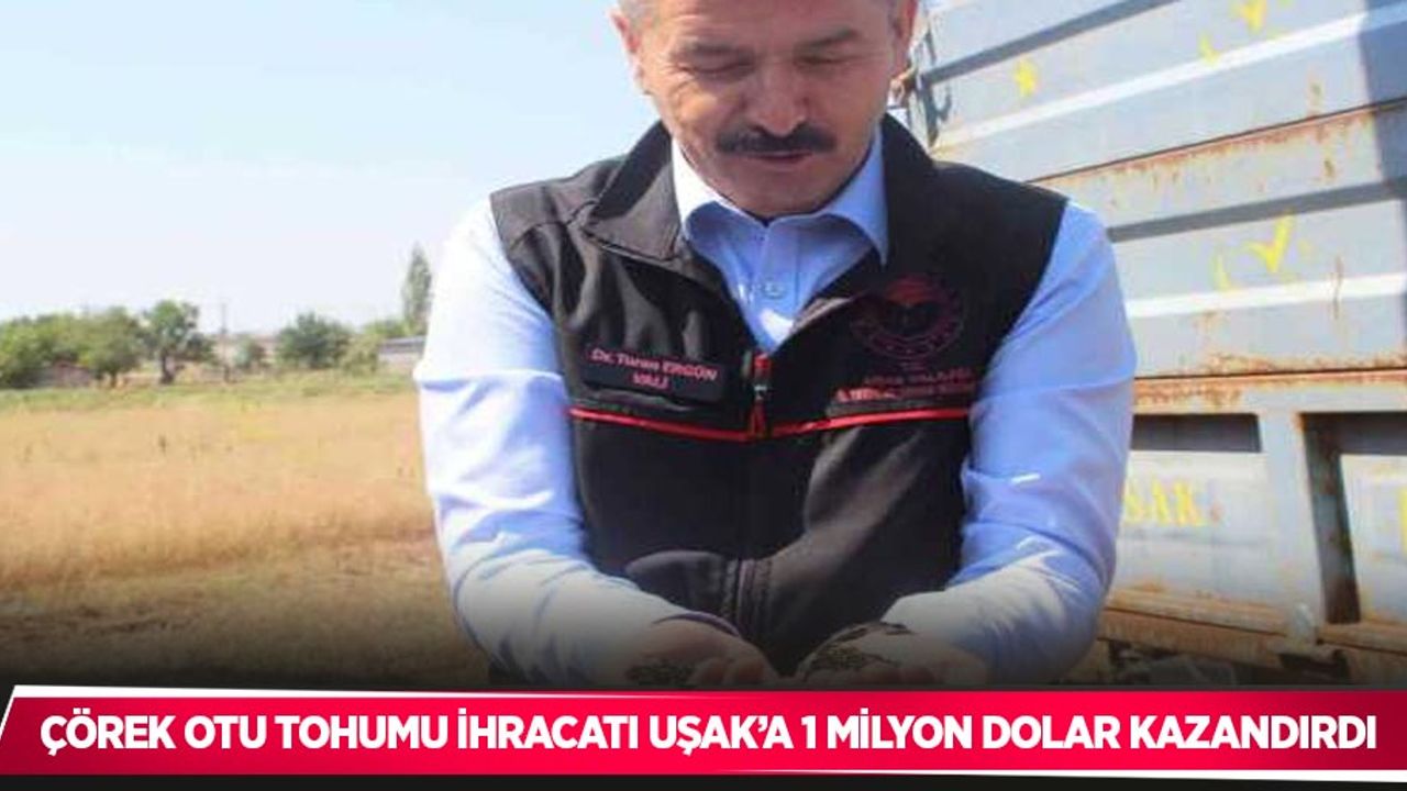 Çörek otu tohumu ihracatı Uşak’a 1 milyon dolar kazandırdı