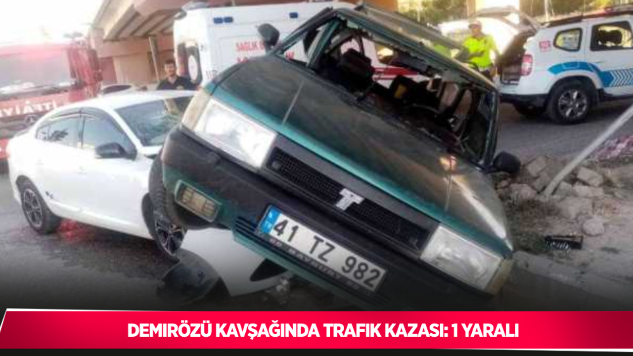 Demirözü kavşağında trafik kazası: 1 yaralı