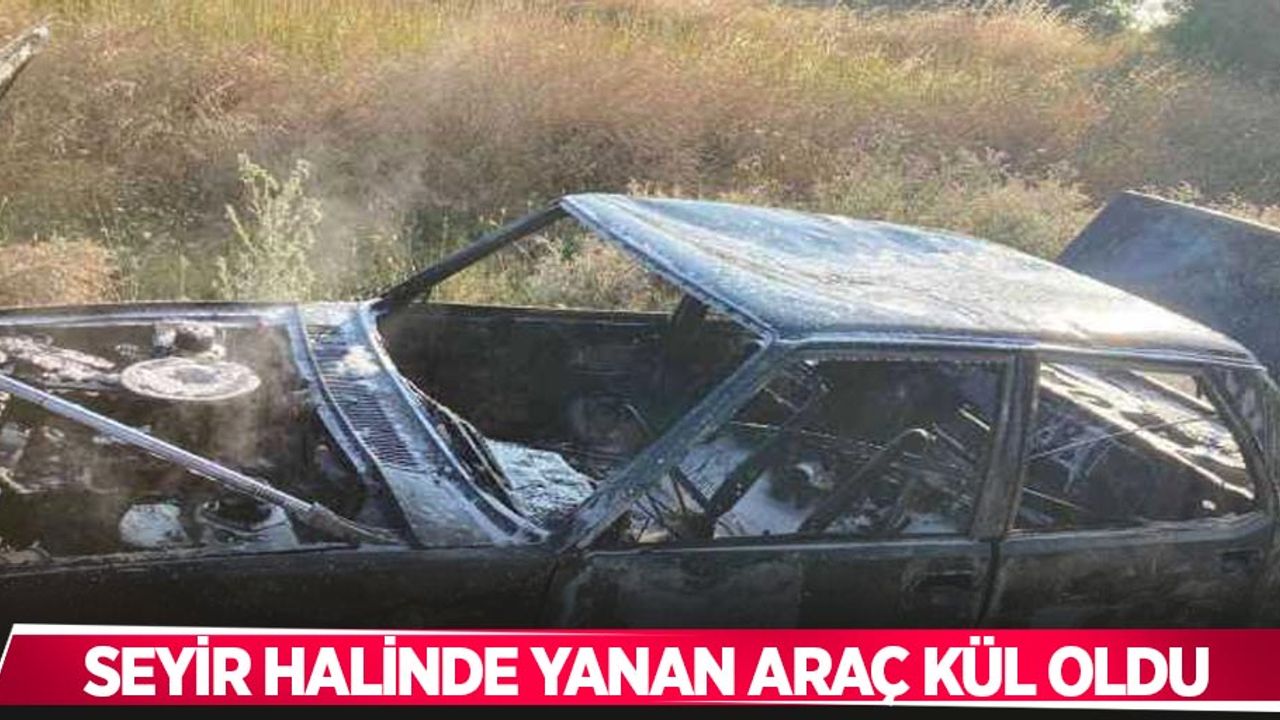 Seyir halinde yanan araç kül oldu