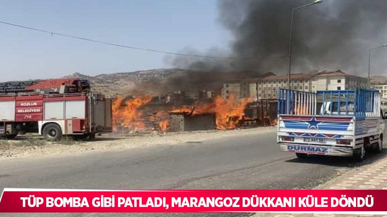 Tüp bomba gibi patladı, marangoz dükkanı küle döndü