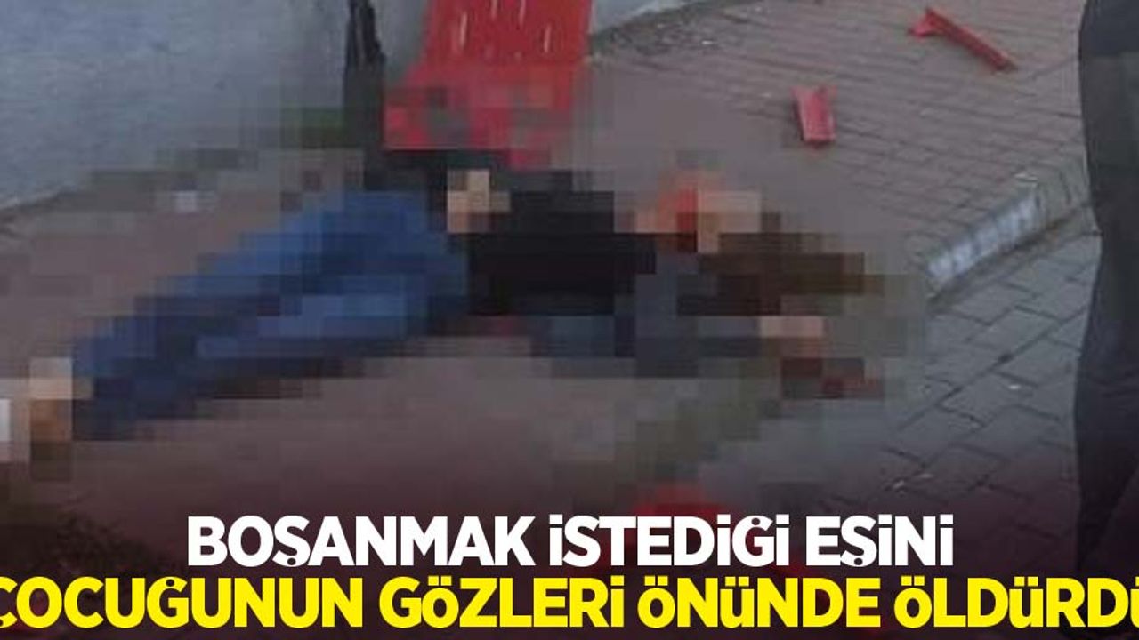 İki gün önce tahliye oldu, boşanmak istediği eşini çocuğunun gözleri önünde öldürdü