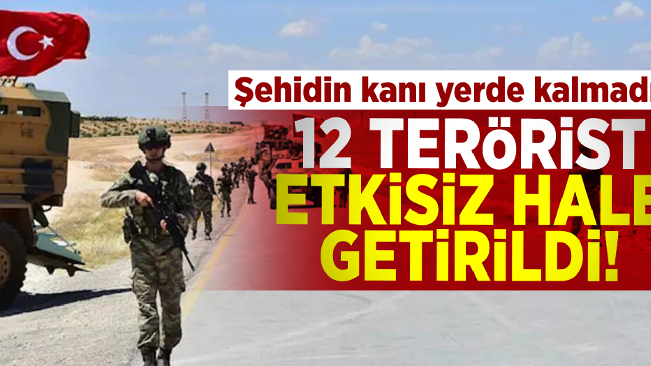 Şehidimizin Kanı Yerde Kalmadı! 12 Terörist Etkisiz Hale Getirildi!