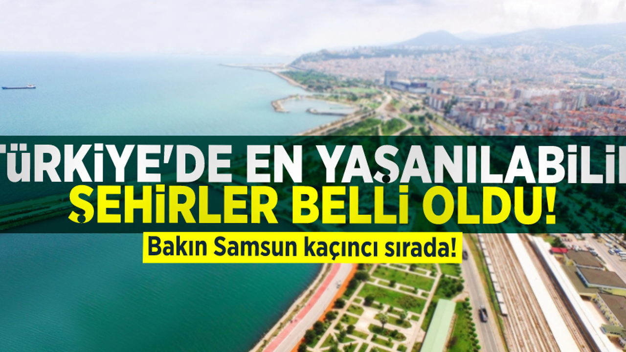 Türkiye'nin En Yaşanılabilir Şehirleri Belli Oldu! Bakın Samsun Kaçıncı Sırada?