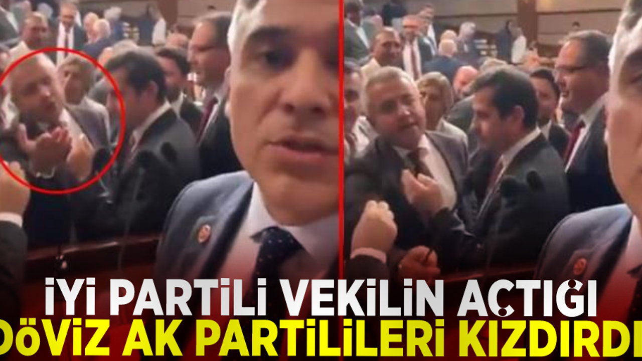 İyi Partili Vekilin Açtığı Döviz, AK Partilileri Kızdırdı!