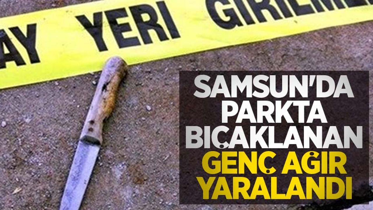 Samsun'da parkta bıçaklanan genç ağır yaralandı