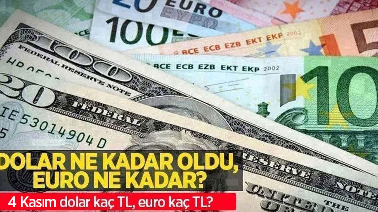 4 Kasım Cuma dolar ne kadar oldu, euro ne kadar? 4 Kasım Cuma dolar kaç TL, euro kaç TL?