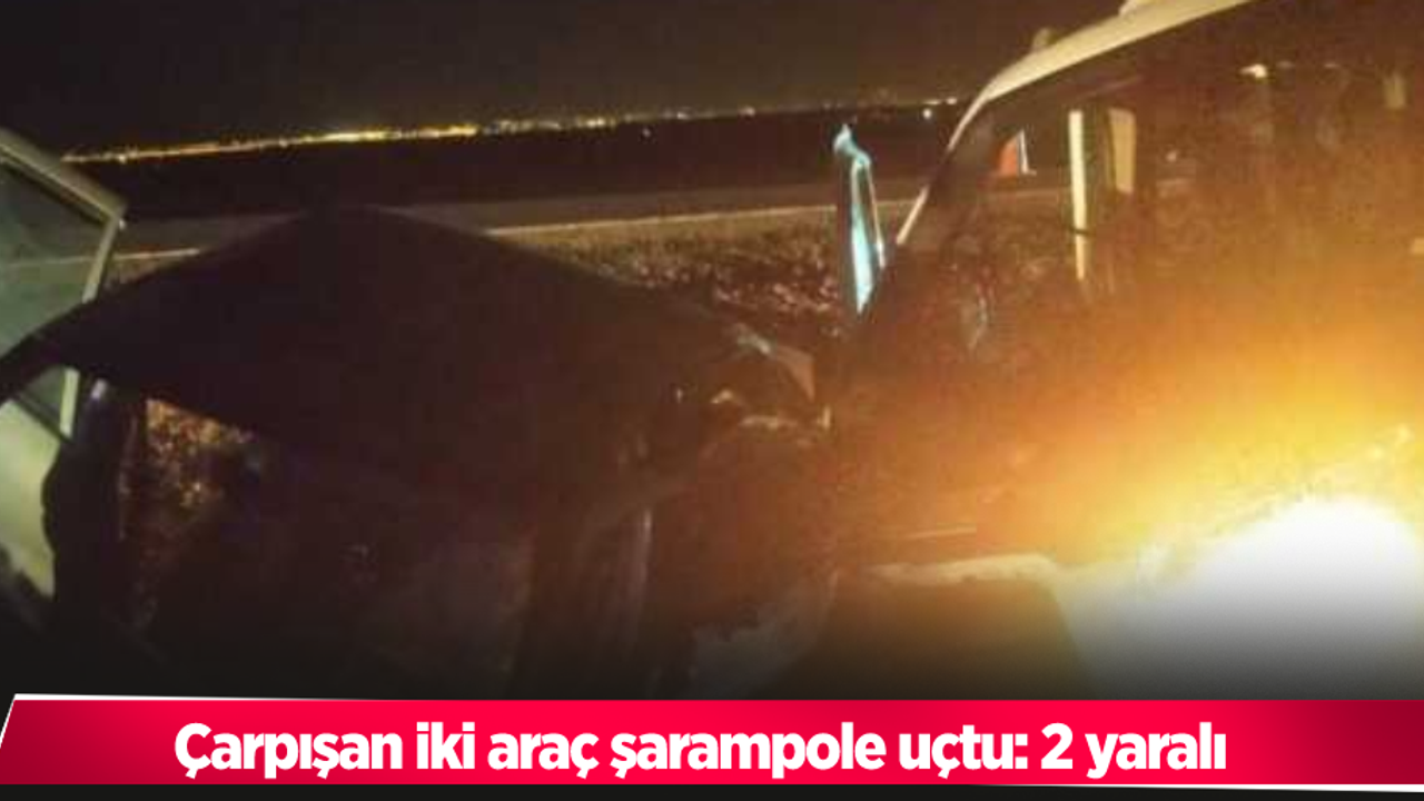 Çarpışan iki araç şarampole uçtu: 2 yaralı