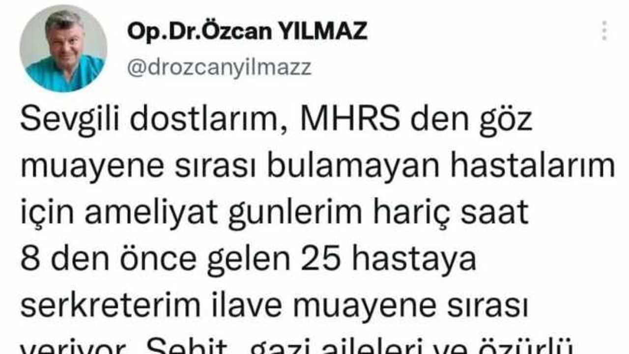 Randevu sıkıntısı çekilen Sinop’ta doktordan takdir toplayan hareket