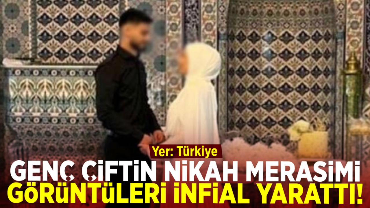 Camide Nikah Merasimi Düzenleyen Genç Çiftin Görüntüleri infial Yarattı!
