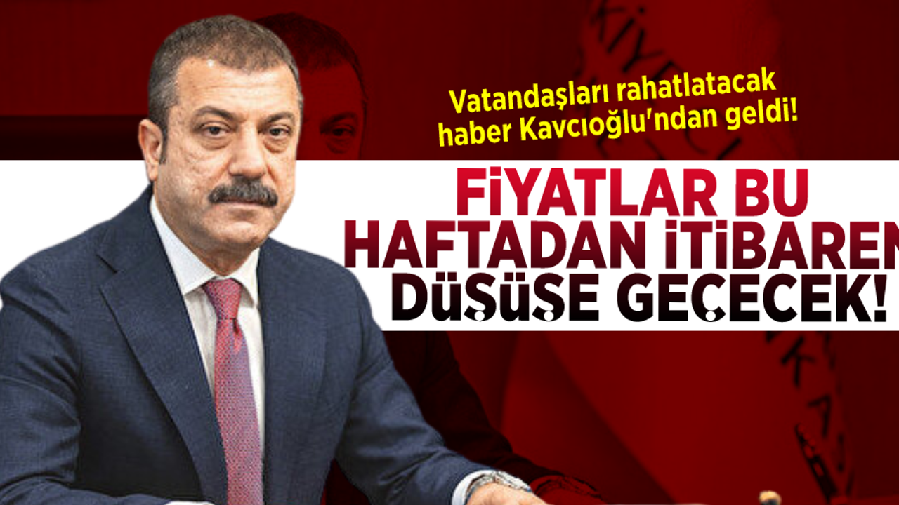 Vatandaşları Rahatlatacak Haber Kavcıoğlu'ndan Geldi! Fiyatlar Bu Haftadan İtibaren Düşüşe Geçecek!