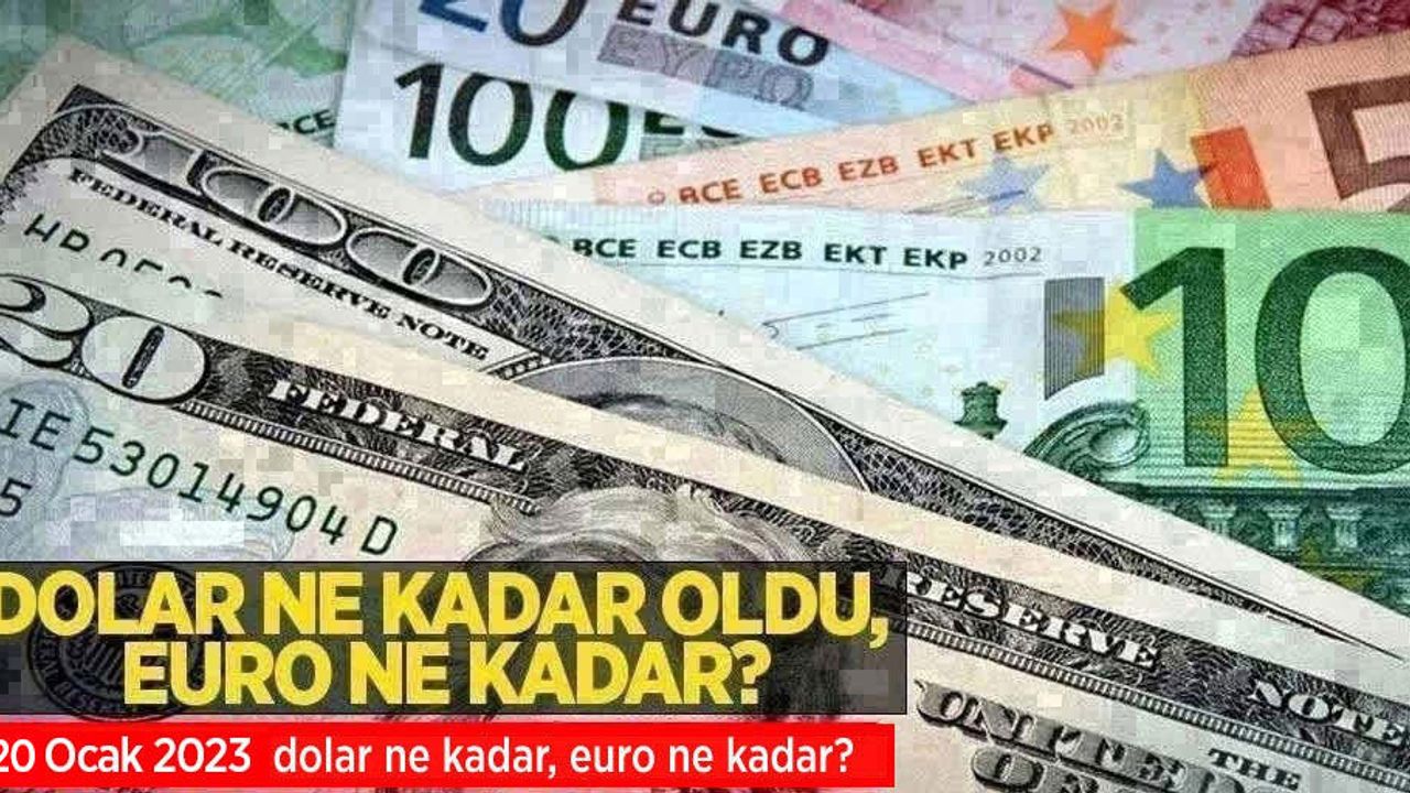 20 Ocak Cuma dolar ne kadar oldu, euro ne kadar? 20 Ocak Cuma 2023 dolar kaç TL, euro kaç TL?
