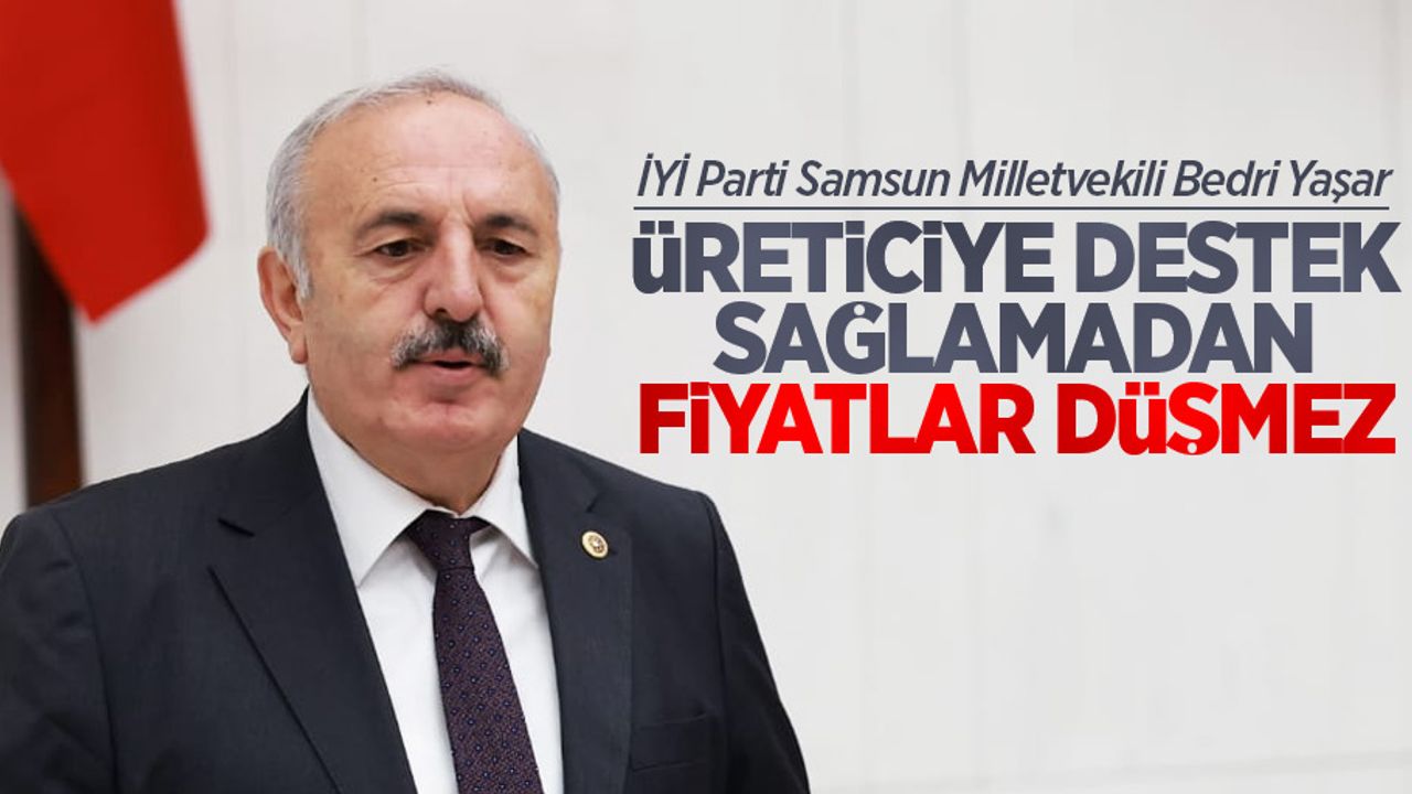 Yaşar: Üreticiye destek sağlamadan fiyatlar düşmez