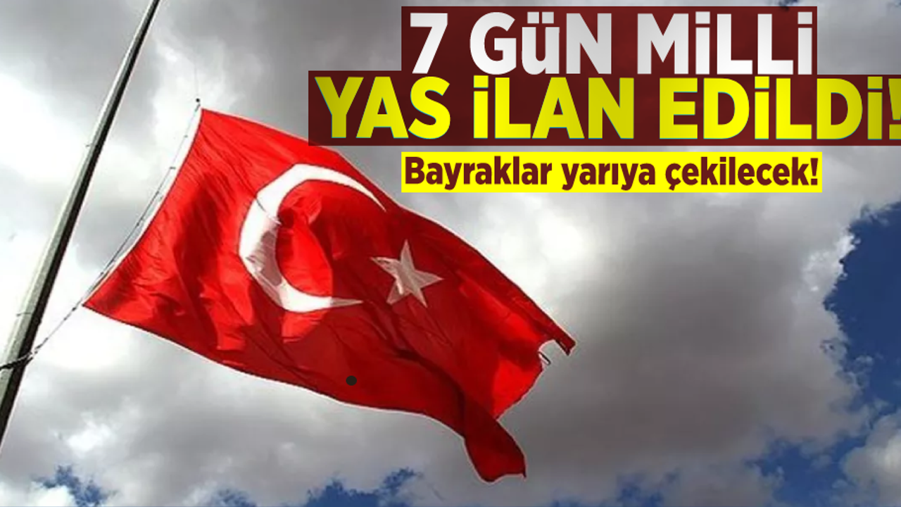 7 gün milli yas ilan edildi! Erdoğan duyurdu: Pazar günü gün batımına dek bayraklar yarıya çekilecek