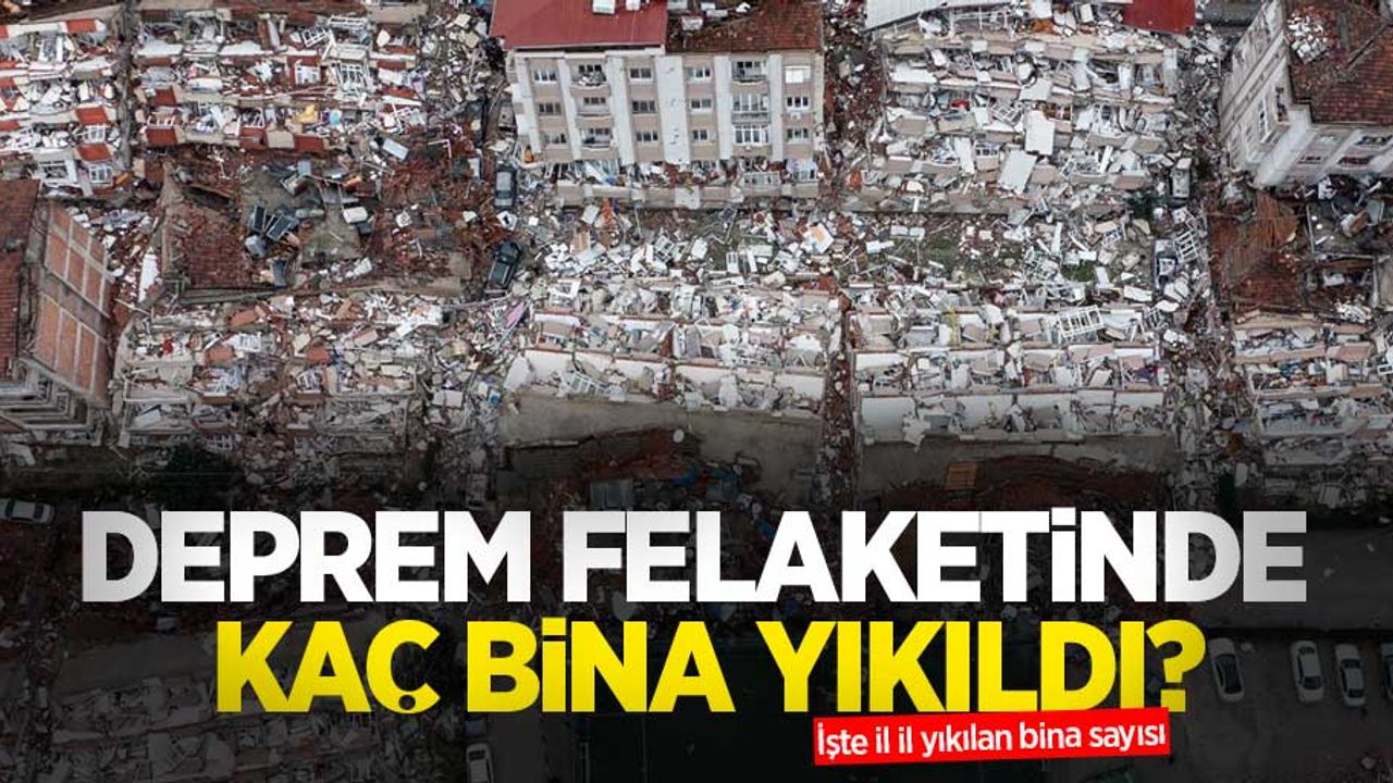 Deprem felaketinde kaç bina yıkıldı? İşte il il yıkılan bina sayısı