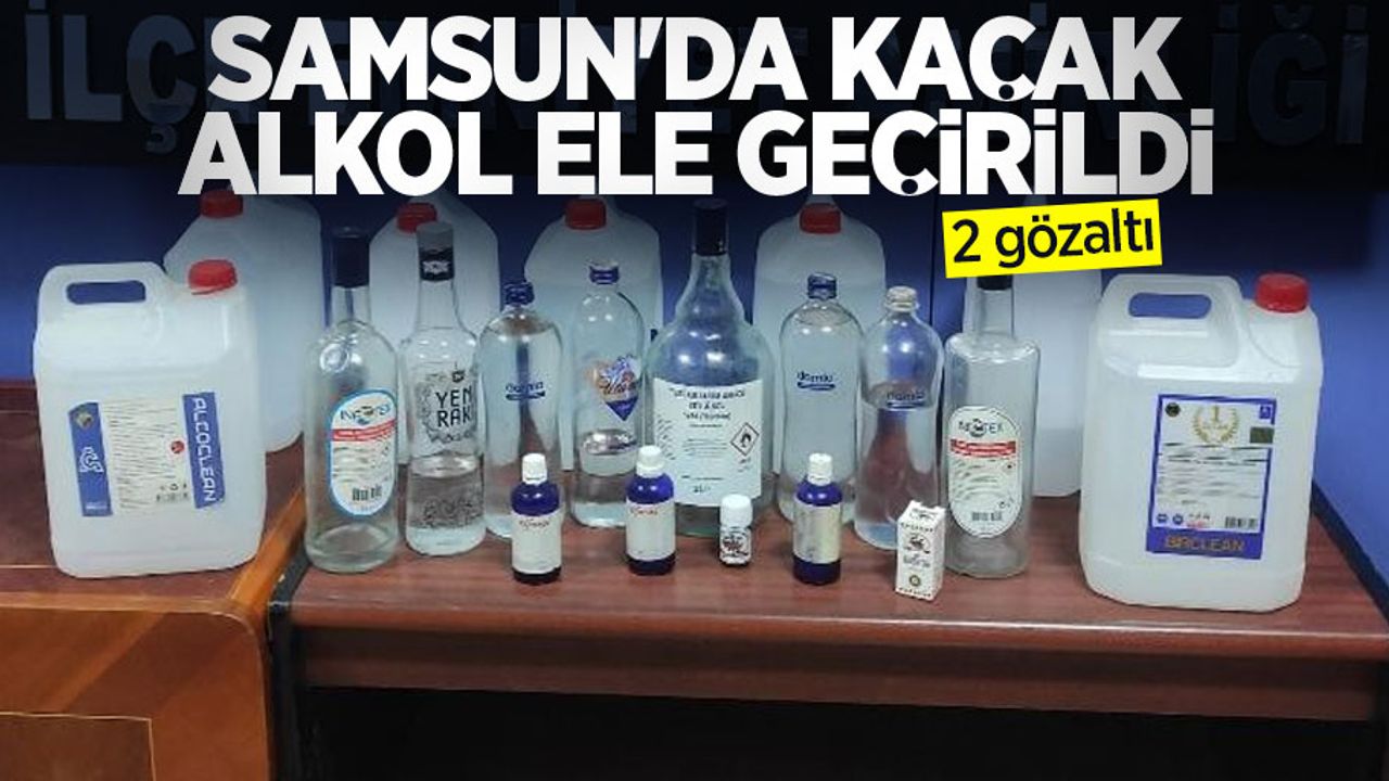 Samsun'da 2 bin 375 litre etil alkol ele geçirildi