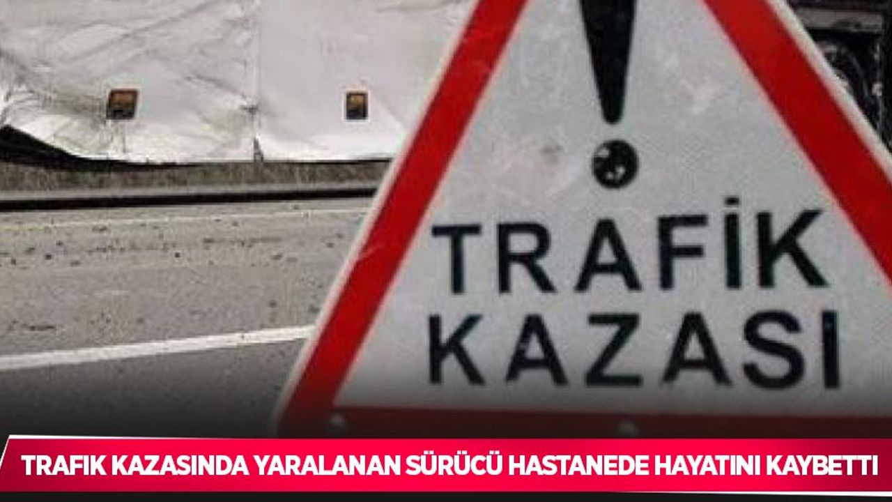 Trafik kazasında yaralanan sürücü hastanede hayatını kaybetti