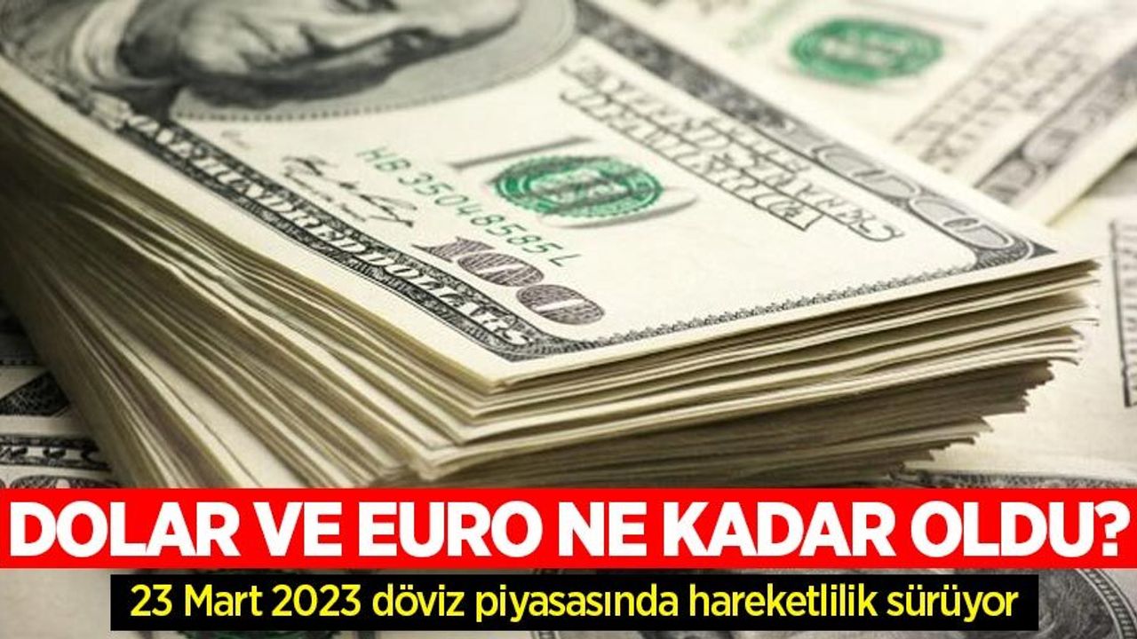 23 Mart Perşembe dolar ne kadar oldu, euro ne kadar? 23 Mart Perşembe 2023 dolar kaç TL, euro kaç TL?