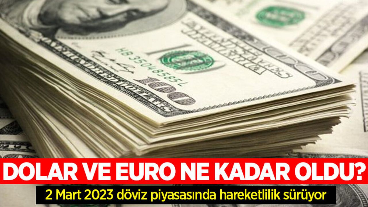 2 Mart Perşembe dolar ne kadar oldu, euro ne kadar? 2 Mart Perşembe 2023 dolar kaç TL, euro kaç TL?