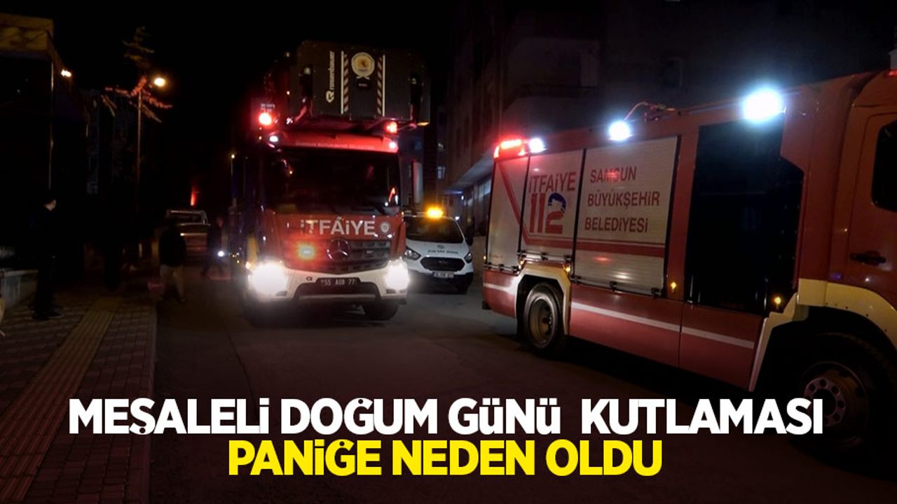 Meşaleli doğum günü kutlaması paniğe neden oldu   