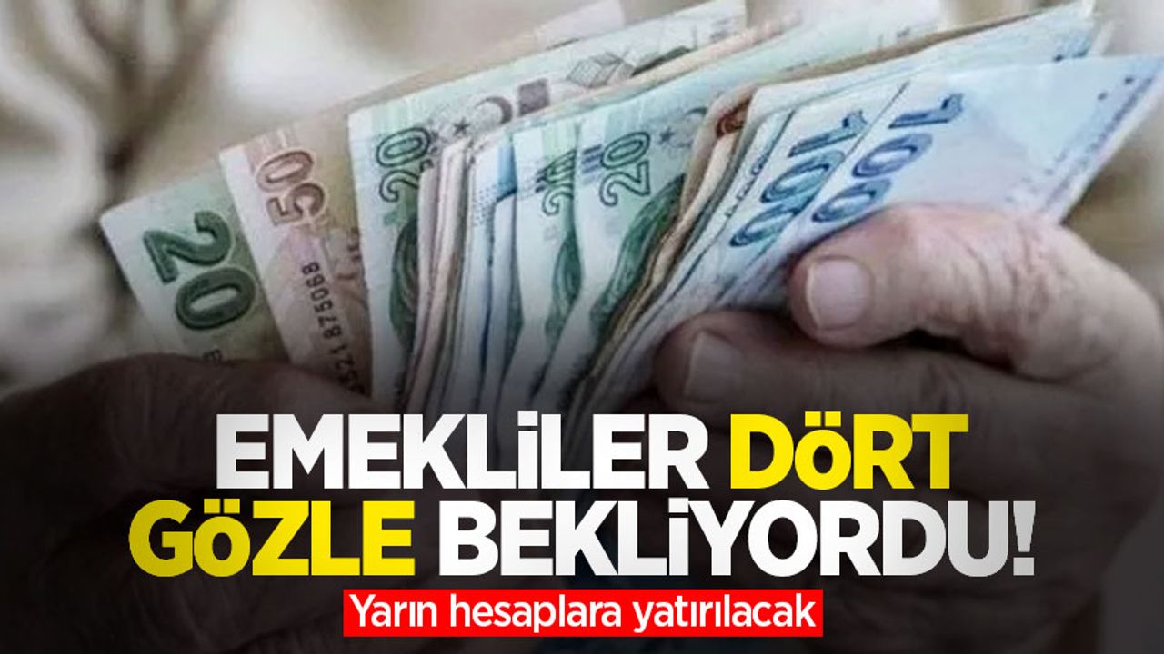 Emekliler dört gözle bekliyordu! Yarın hesaplara yatırılacak