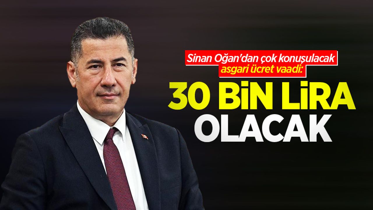 Sinan Oğan'dan çok konuşulacak asgari ücret vaadi: 30 bin lira olacak