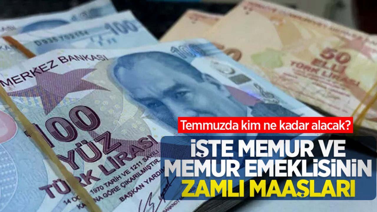 Temmuzda kim ne kadar alacak? İşte memur ve memur emeklisinin zamlı maaşları